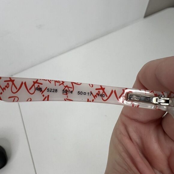 Ray Ban Youth 5228 Eyeglasses Frames Optics Polished Black 50-17-140 Full Rim - Picture 10 of 13